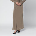 Alberta Ferretti Long beige viscose skirt