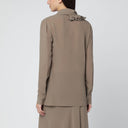 Blusa beige Alberta Ferretti con bordado floral