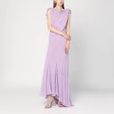 Alberta Ferretti Long dress with light purple ruffles