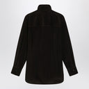 Ferragamo Brown shirt in ribbed velvet