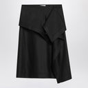 Ferragamo Asymmetric black skirt with basque