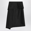 Ferragamo Asymmetric black skirt with basque