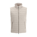 Beige Polyester Sleveless Jacket