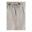 Gray Linen Casual Pants
