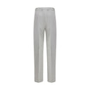 Gray Wool Casual Pants