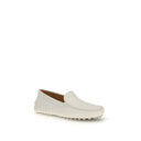 Cream Calf Leather Bos Taurus Slip-On Loafers