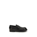 Black Calf Leather Bos Taurus Slip-On Loafers