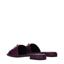 Purple Leather Slippers