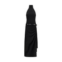 Black Polyester Cocktail Dress