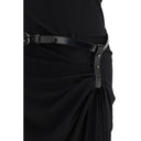 Black Polyester Cocktail Dress