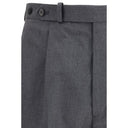 Gray Fleece Wool Dress Pants