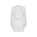 White Polyester Casual Dress