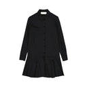Black Elastane Casual Dress