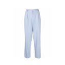 Blue Elastane Dress Pants