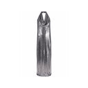 Silver Elastane Cocktail Dress