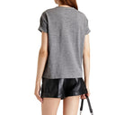 Gray Elastane T-Shirt