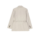 Beige Elastane Coat