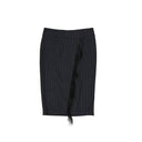 Gray Virgin Wool Midi Skirt