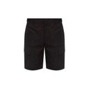 Black Cotton Cargo Shorts