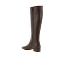 Brown Calfskin Lace-Up Boots