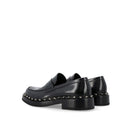 Black Calfskin Platform Loafers