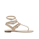 Multicolor Calfskin Strap-On Sandals