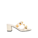 White Calfskin Platform Sandals