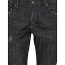 Black Cotton Slim Fit Jeans