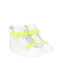 White Calfskin High Top Sneakers