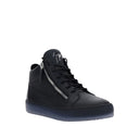 Black Calfskin High Top Sneakers