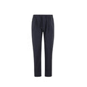 Blue Wool Casual Pants