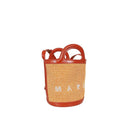 Orange Cotton Backet Bag