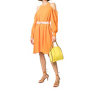 Orange Viscose Casual Dress
