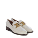 White Calfskin Slip-On Loafers