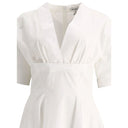 White Cotton Casual Dress