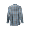 Blue Virgin Wool Pattern Shirt
