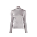 Gray Polyester Turtleneck