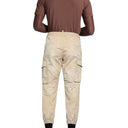Beige Cotton Cargo Pants