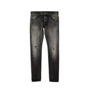 Black Cotton Skinny Jeans