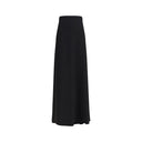 Black Silk Long Skirt