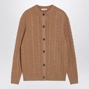 The Row Loneke cardigan in light brown wool
