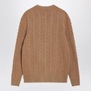 The Row Loneke cardigan in light brown wool