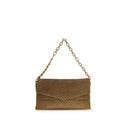 Beige Suede Leather Handbag