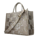 Beige Fabric Handbag