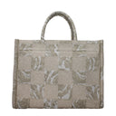 Beige Fabric Handbag