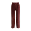 Bordeaux Cotton Casual Pants