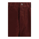 Bordeaux Cotton Casual Pants
