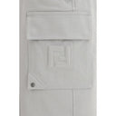 Silver Cotton Cargo Pants