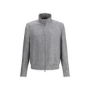Gray Linen Bomber