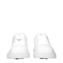 White Leather Low Top Sneakers